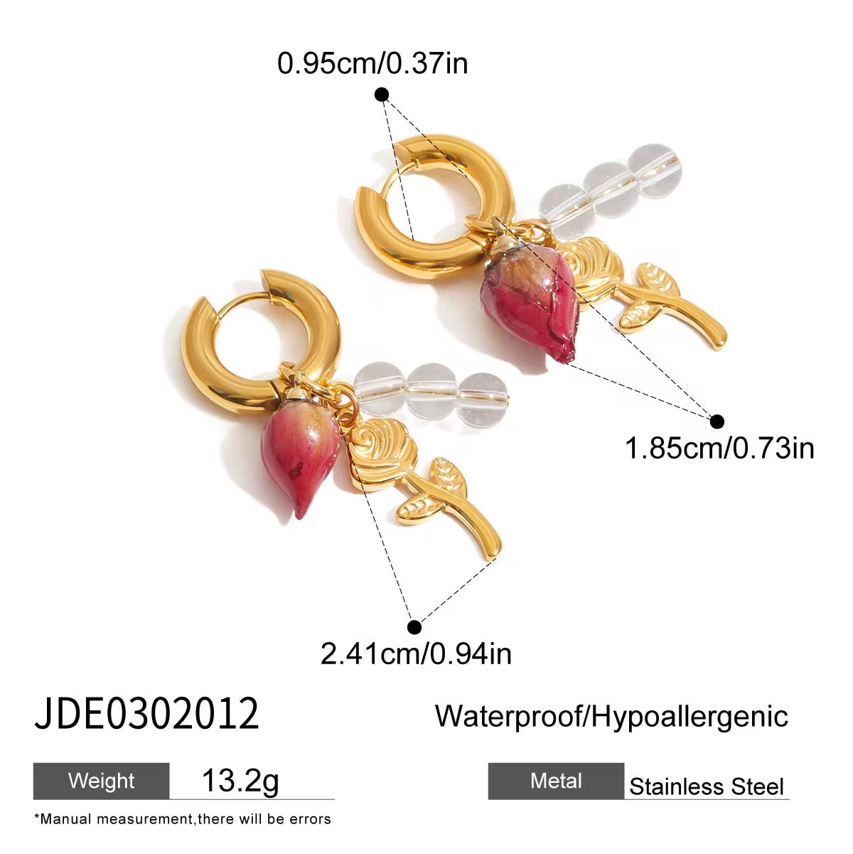 Rosette earrings