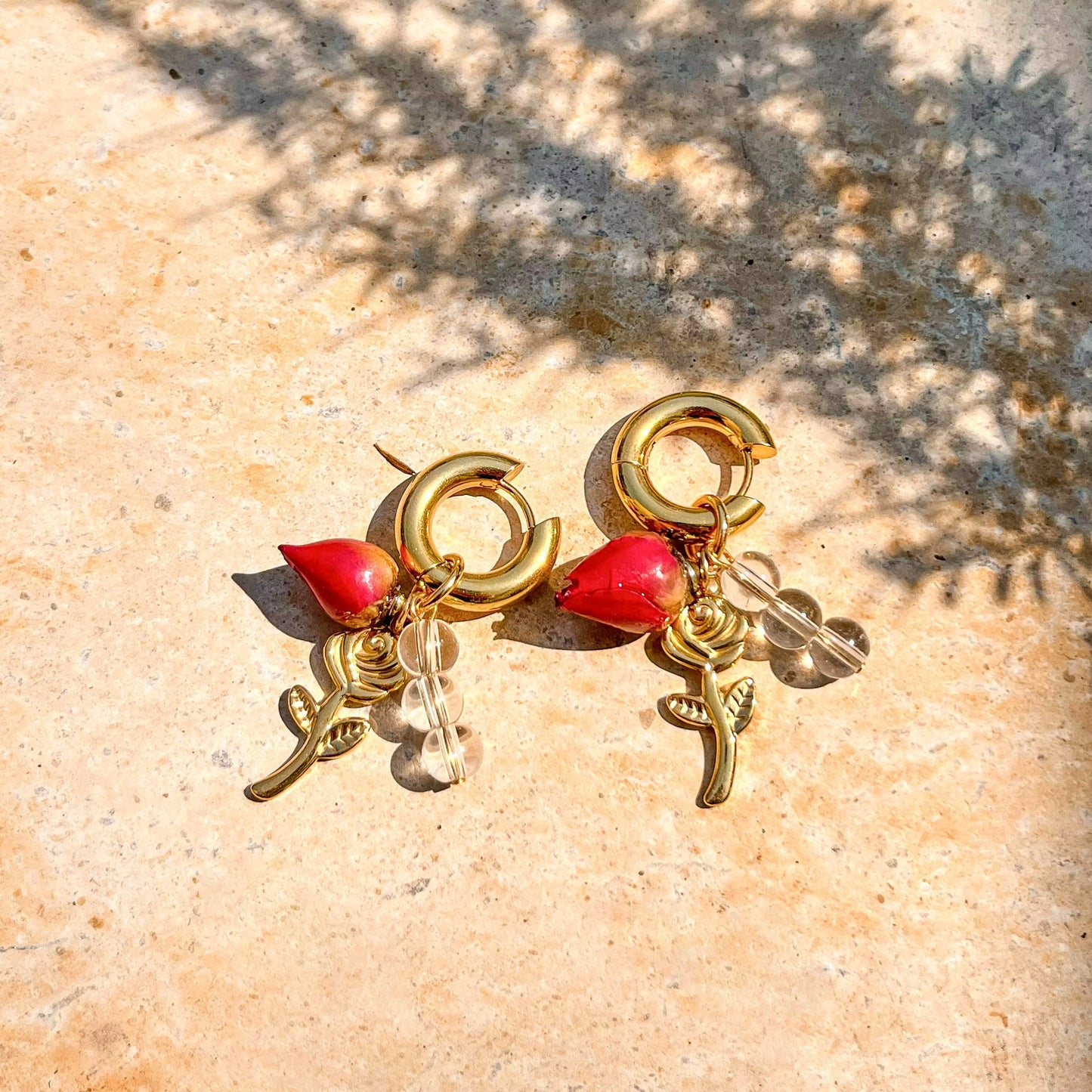 Rosette earrings