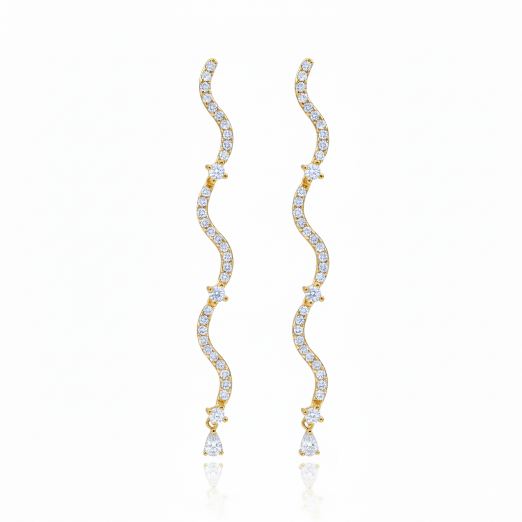 Darya wave earrings