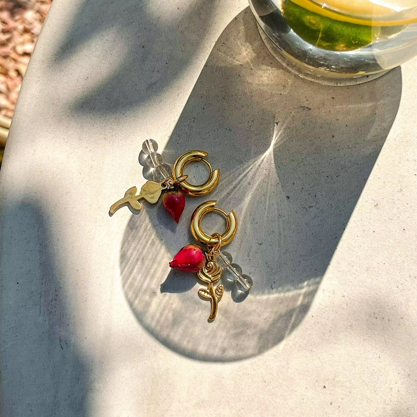 Rosette earrings