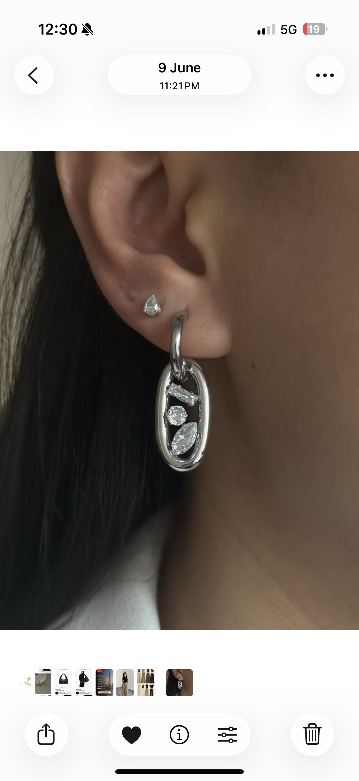 Jade silver earrings
