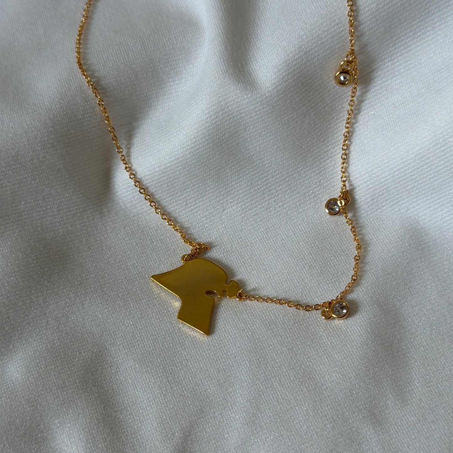 Kuwait map necklace