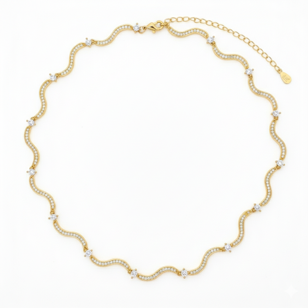 Darya wave necklace